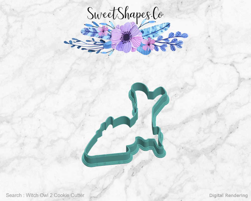 Witch Owl 2 Cookie Cutter — left view