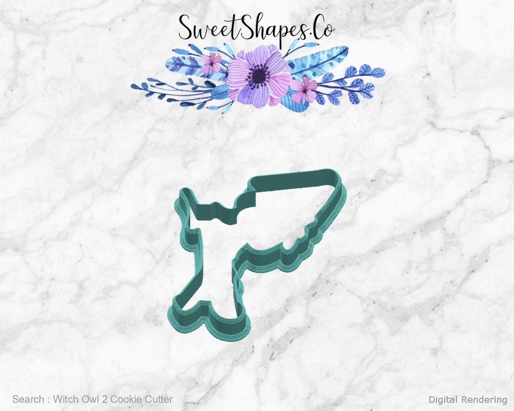 Witch Owl 2 Cookie Cutter — right view
