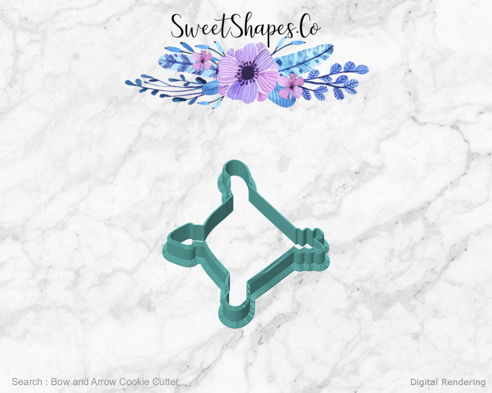 Bow and Arrow Cookie Cutter — front view