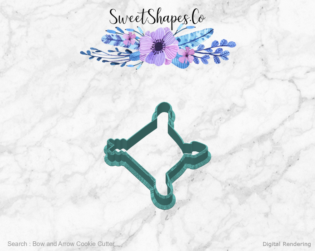 Bow and Arrow Cookie Cutter — back view