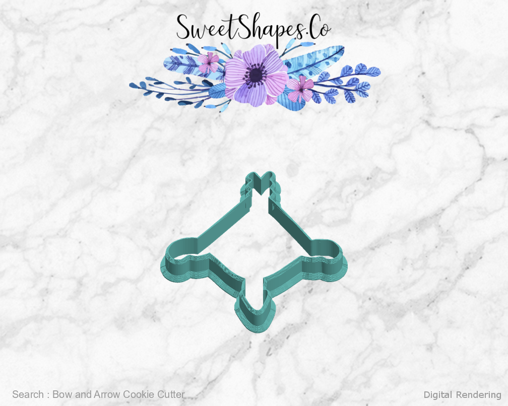 Bow and Arrow Cookie Cutter — left view