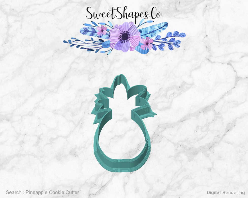 Pineapple Cookie Cutter — front view