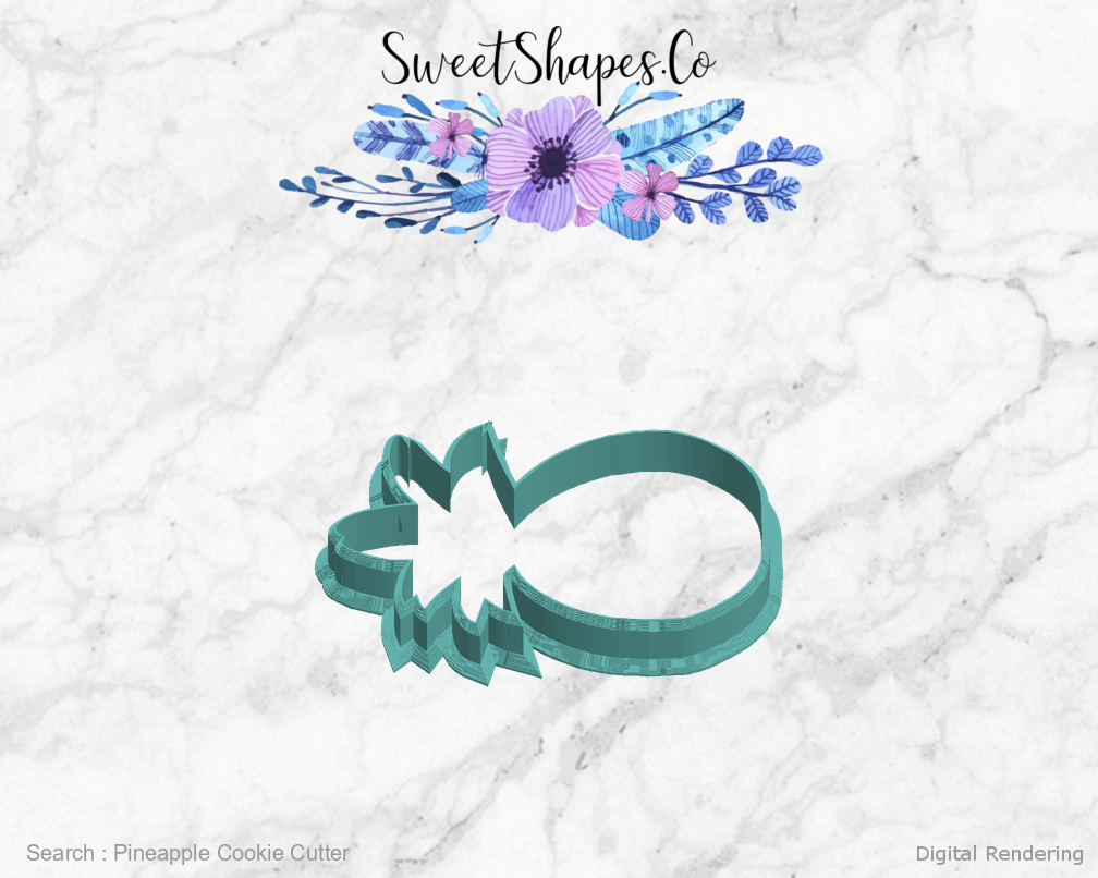 Pineapple Cookie Cutter — left view