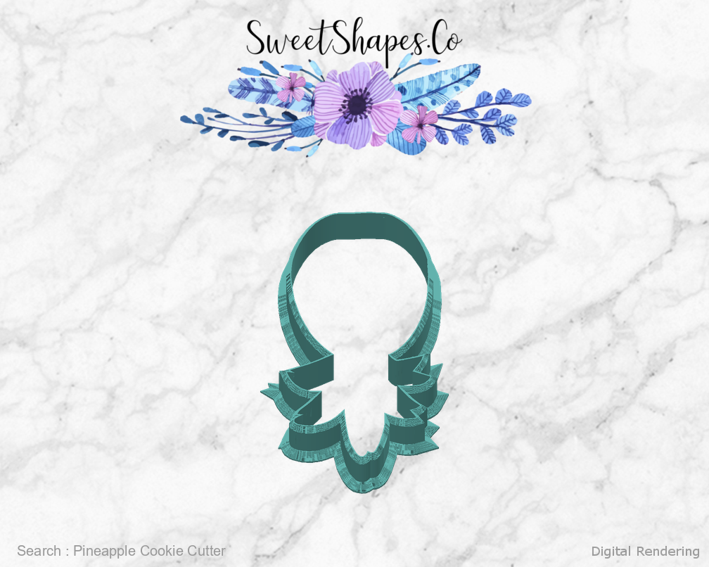 Pineapple Cookie Cutter — back view