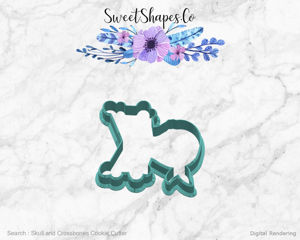 Skull and Crossbones Cookie Cutter — right view