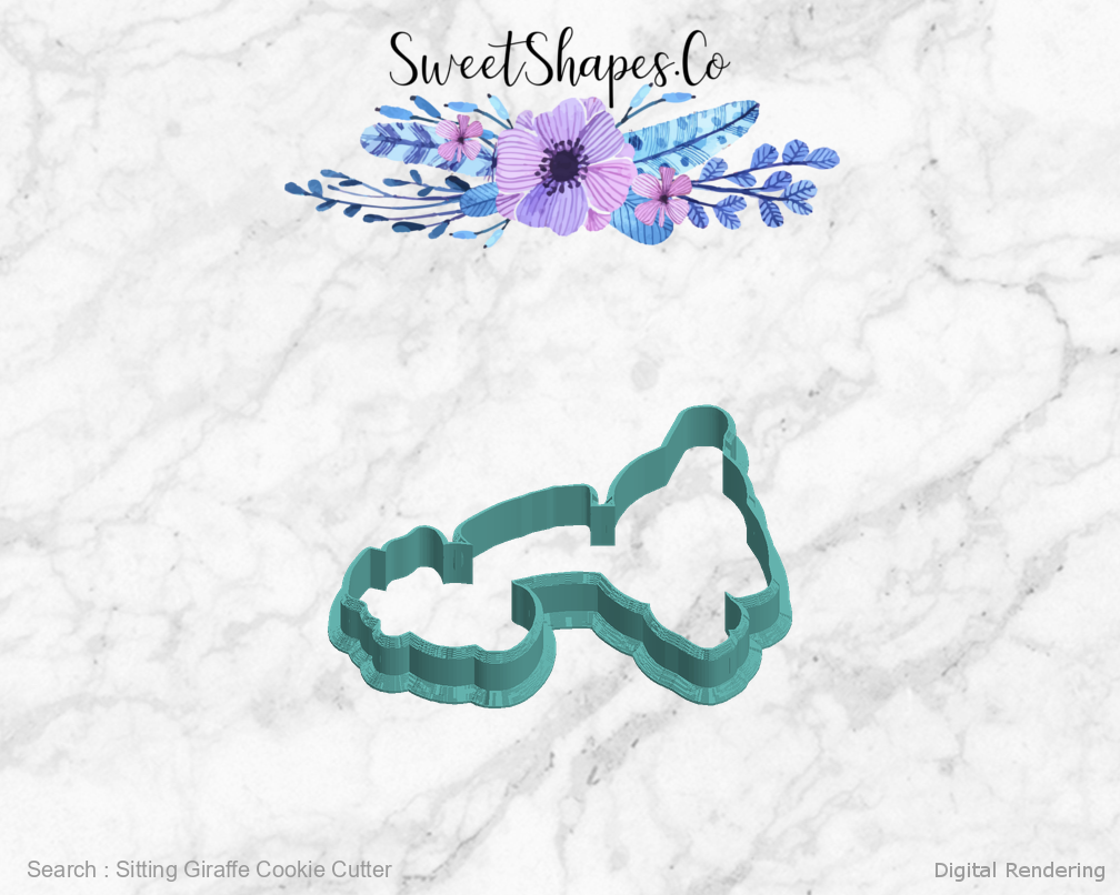 Sitting Giraffe Cookie Cutter — left view