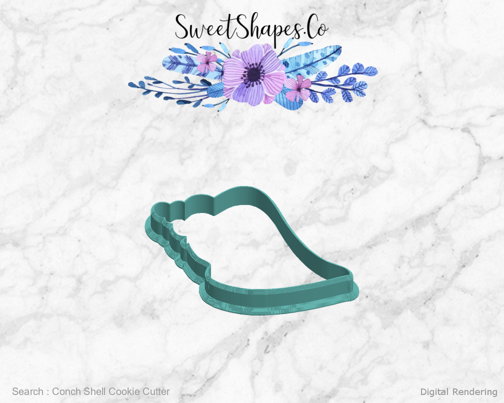 Conch Shell Cookie Cutter — left view