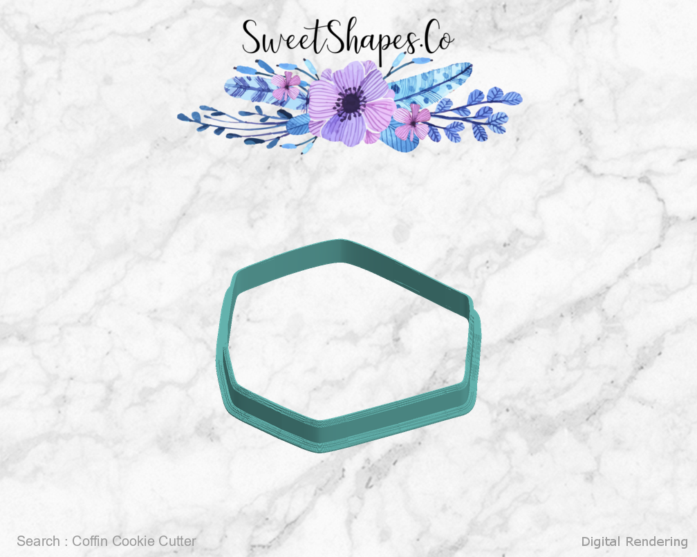 Coffin Cookie Cutter — left view