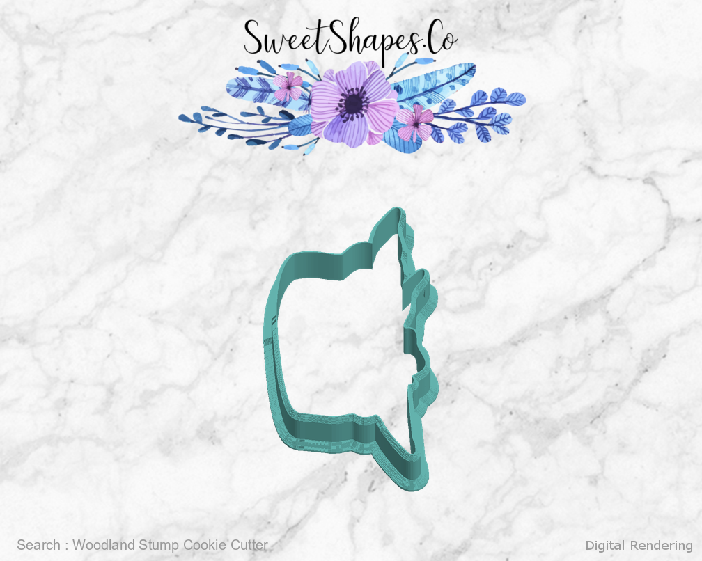 Woodland Stump Cookie Cutter — left view