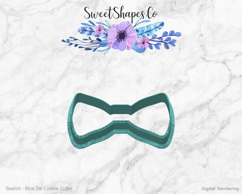 Bow Tie Cookie Cutter — back view