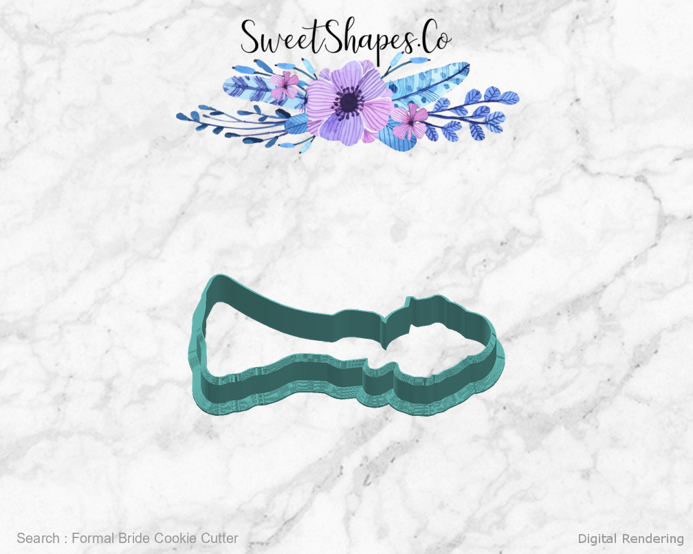 Formal Bride Cookie Cutter — right view