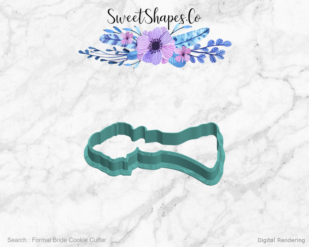 Formal Bride Cookie Cutter — left view