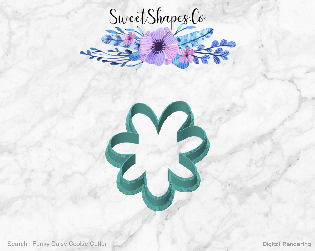 Funky Daisy Cookie Cutter — front view
