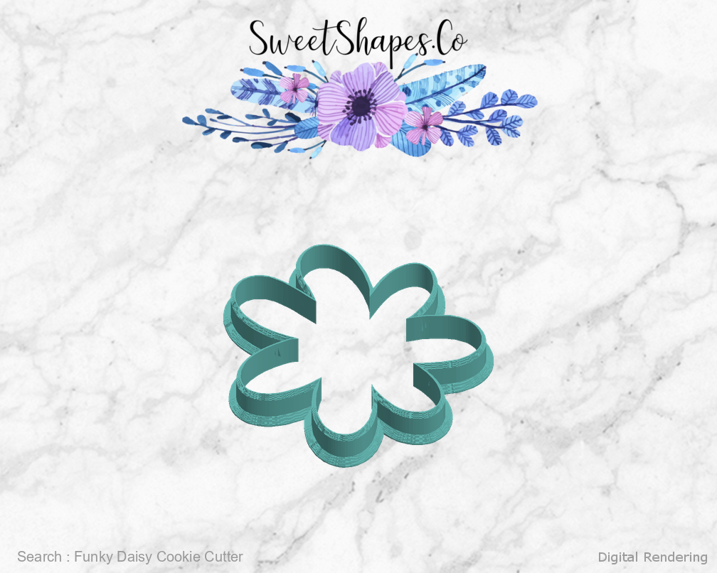 Funky Daisy Cookie Cutter — left view