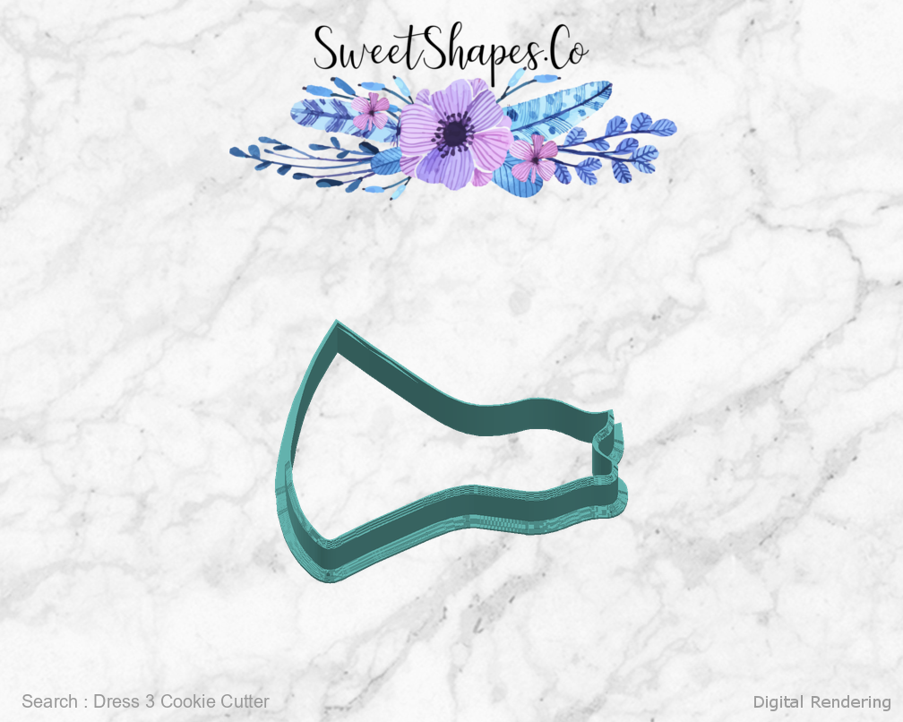 Dress 3 Cookie Cutter — right view