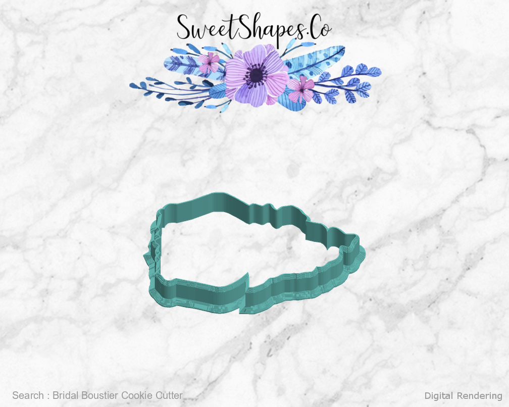 Bridal Boustier Cookie Cutter — left view
