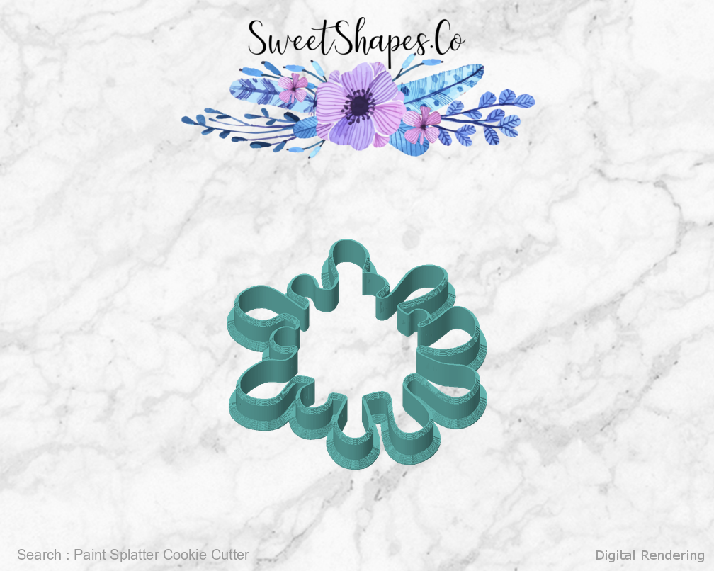 Paint Splatter Cookie Cutter — front view
