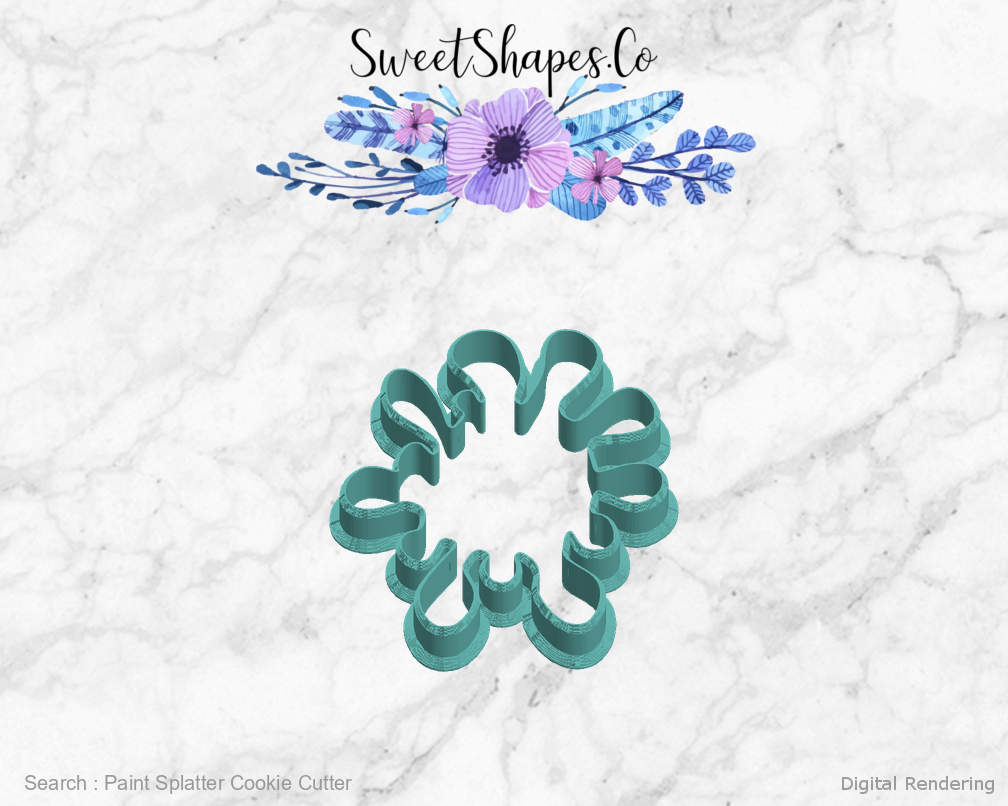 Paint Splatter Cookie Cutter — left view