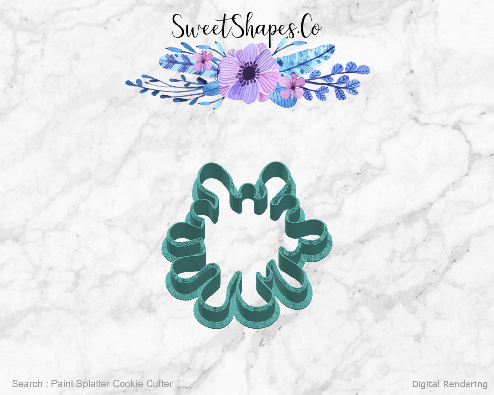 Paint Splatter Cookie Cutter — right view