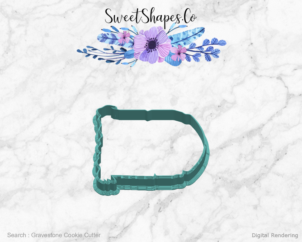Gravestone Cookie Cutter — right view