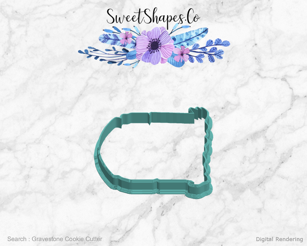 Gravestone Cookie Cutter — left view