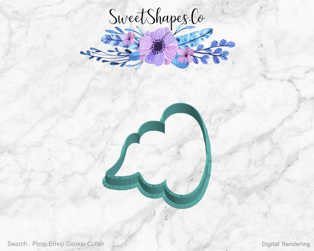 Poop Emoji Cookie Cutter — left view