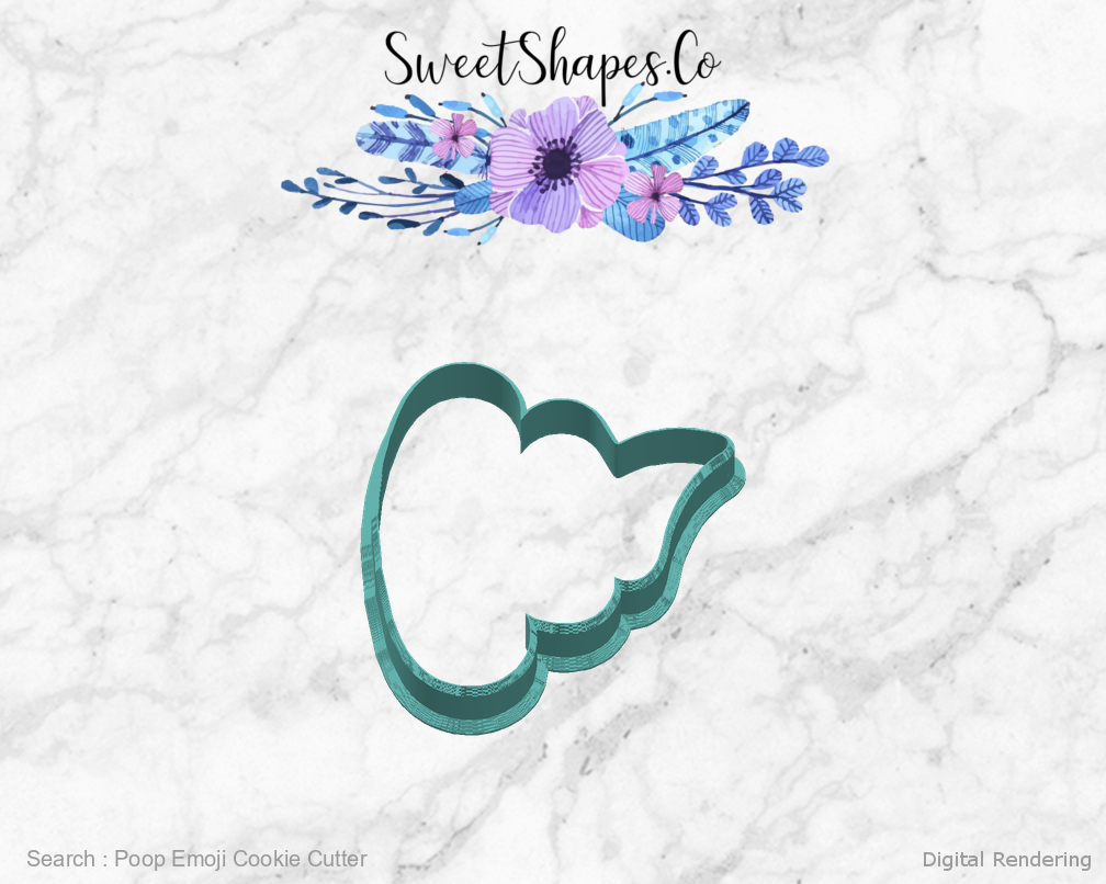 Poop Emoji Cookie Cutter — right view