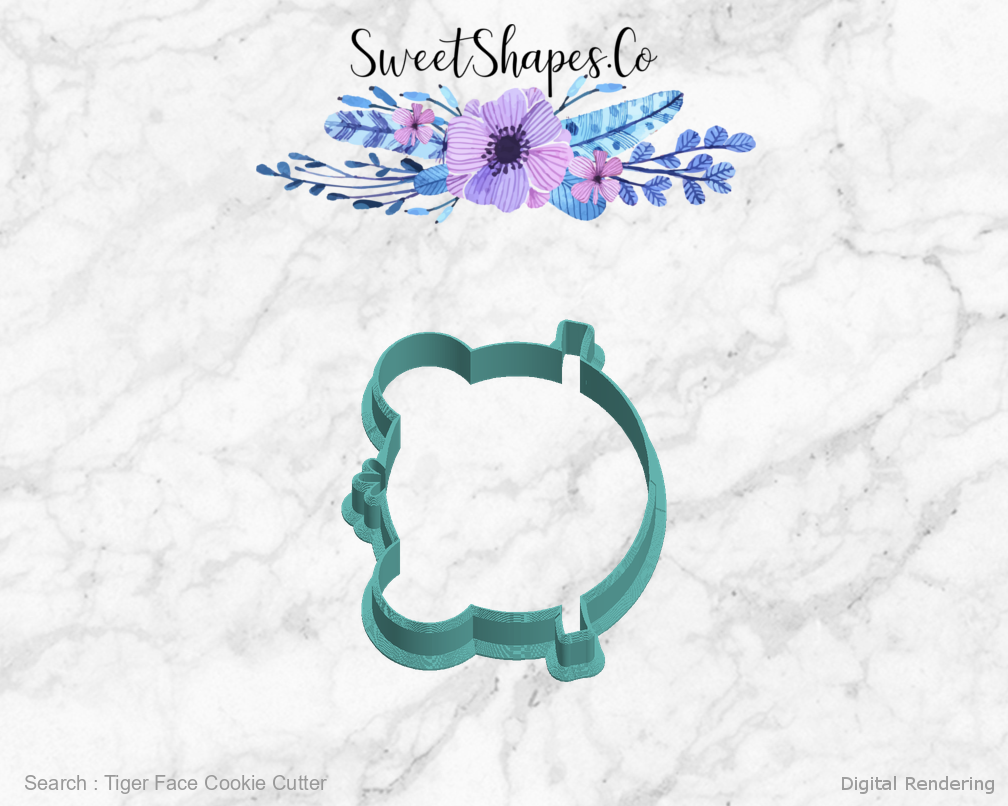Tiger Face Cookie Cutter — left view