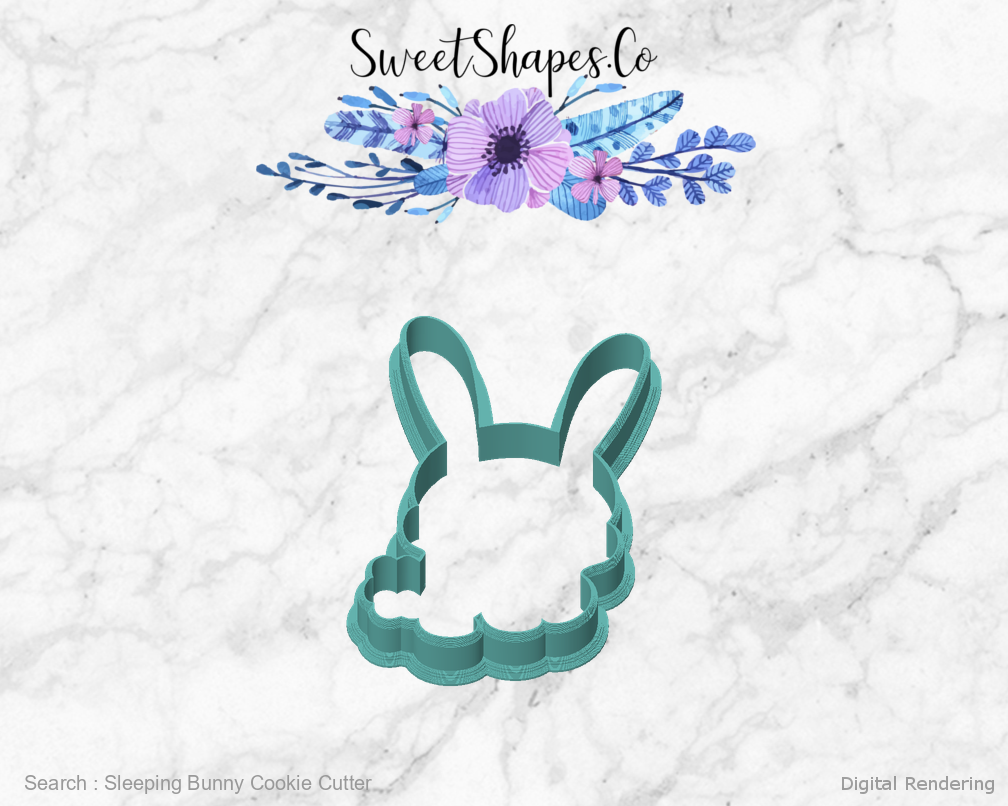 Sleeping Bunny Cookie Cutter — front view