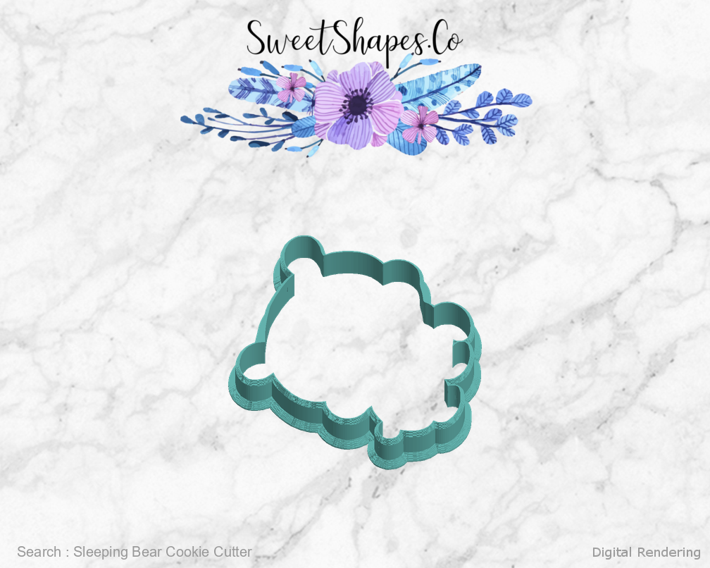 Sleeping Bear Cookie Cutter — left view