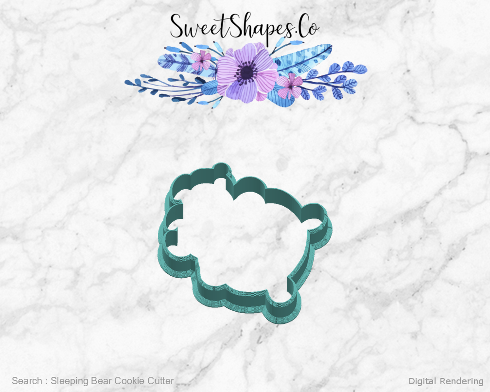 Sleeping Bear Cookie Cutter — right view