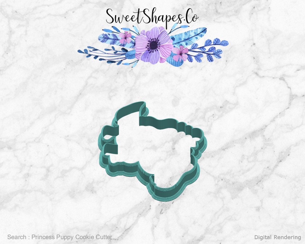 Princess Puppy Cookie Cutter — right view
