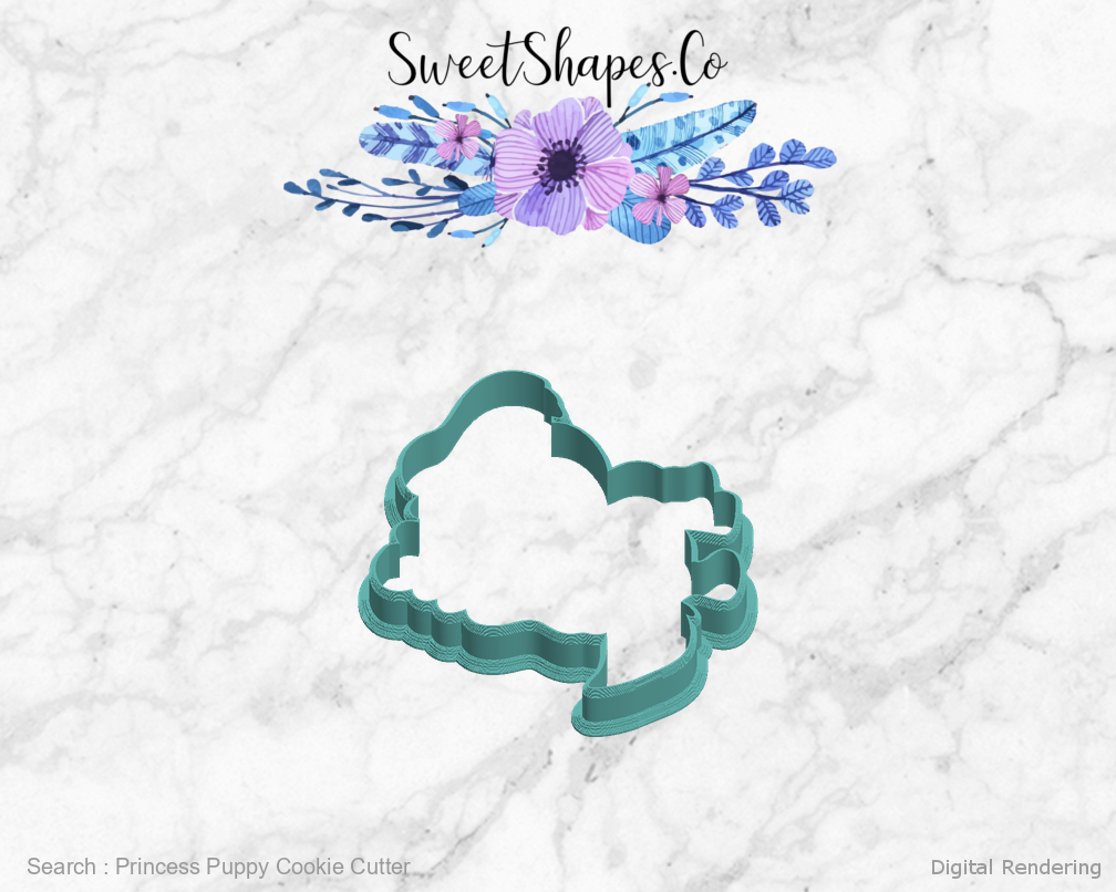 Princess Puppy Cookie Cutter — left view