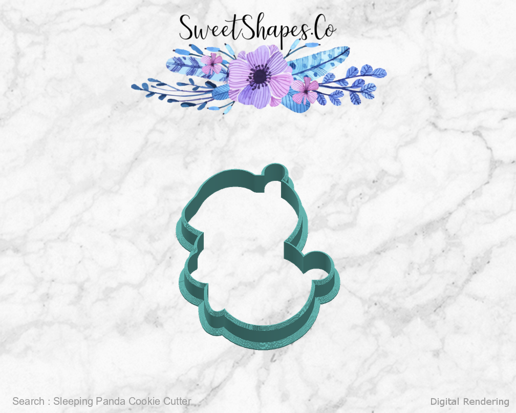 Sleeping Panda Cookie Cutter — right view