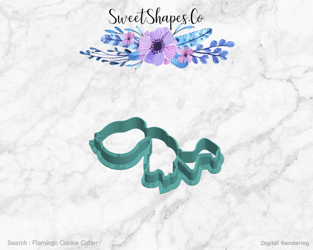 Flamingo Cookie Cutter — left view