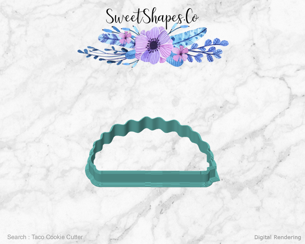 Taco Cookie Cutter — front view