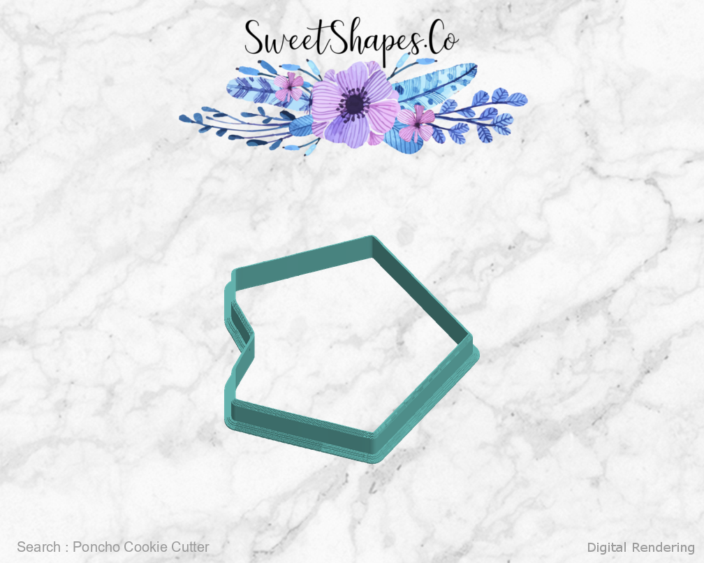 Poncho Cookie Cutter — left view