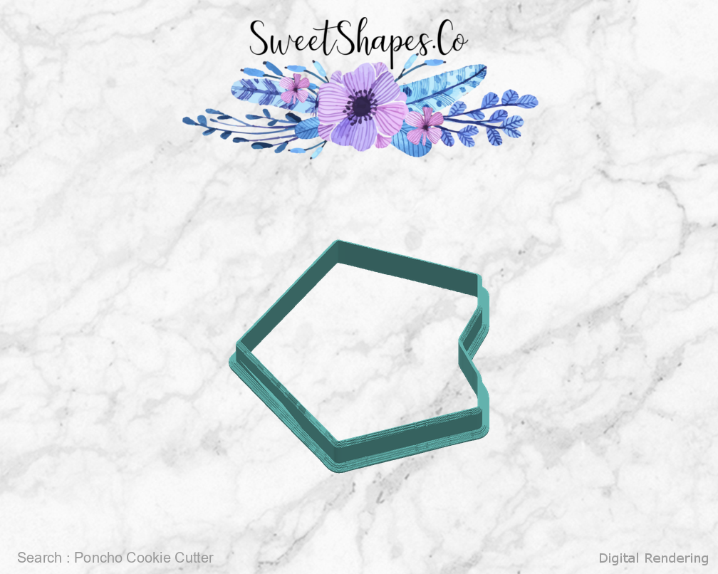 Poncho Cookie Cutter — right view