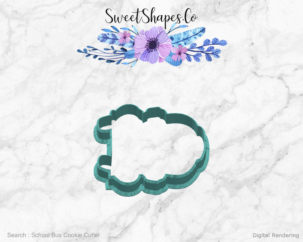School Bus Cookie Cutter — right view