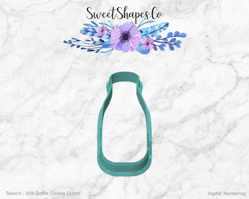 Milk Bottle Cookie Cutter — front view