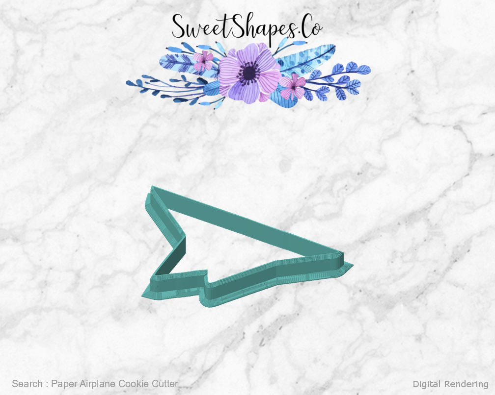 Paper Airplane Cookie Cutter — front view