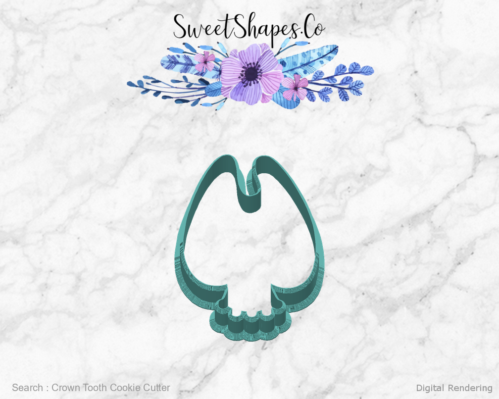 Crown Tooth Cookie Cutter — back view