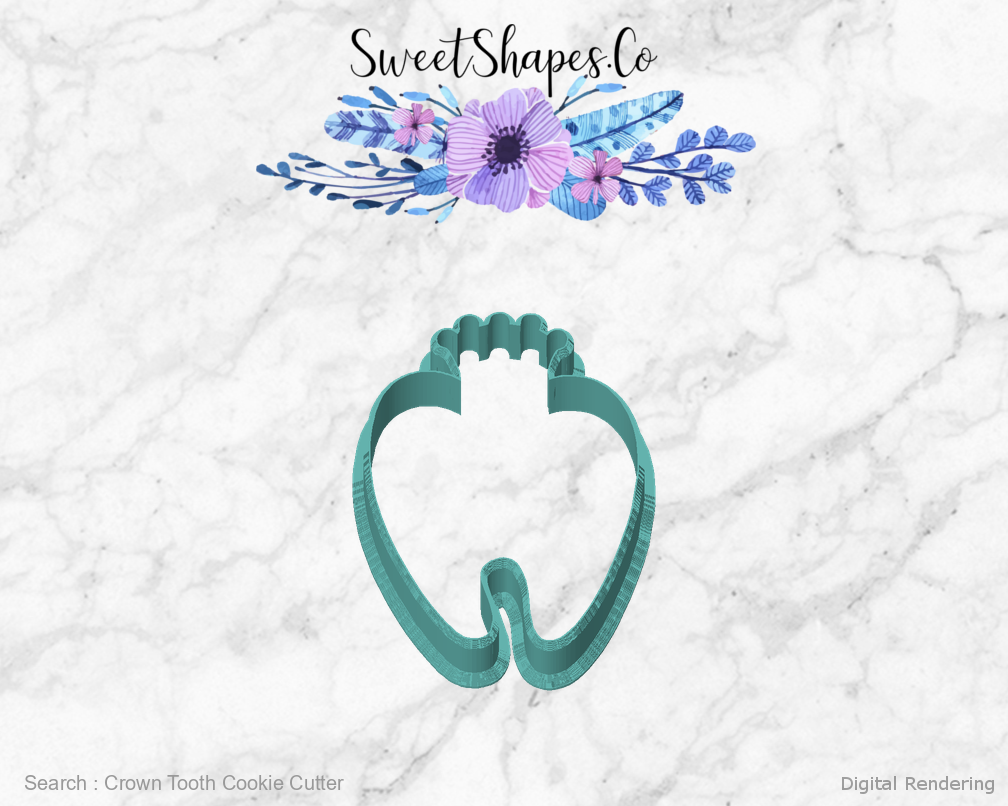 Crown Tooth Cookie Cutter — front view