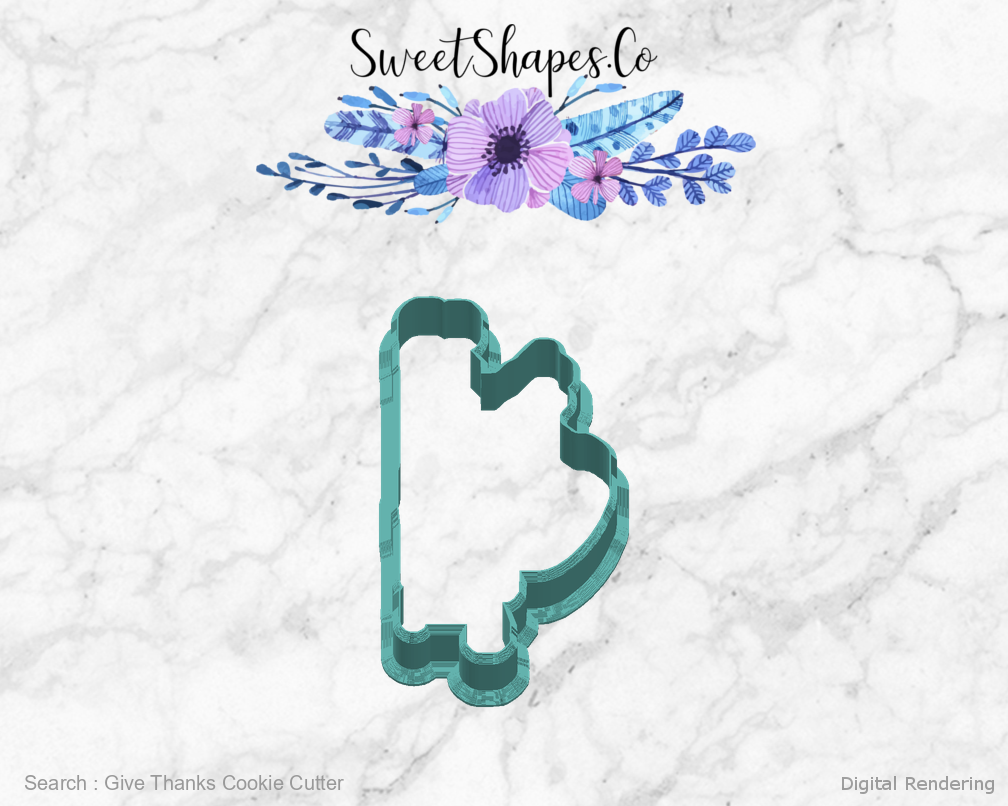 Give Thanks Cookie Cutter — right view