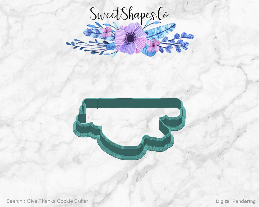Give Thanks Cookie Cutter — back view