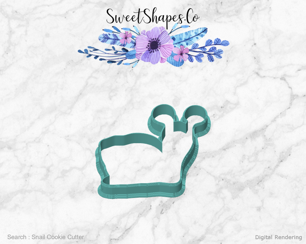 Snail Cookie Cutter — front view
