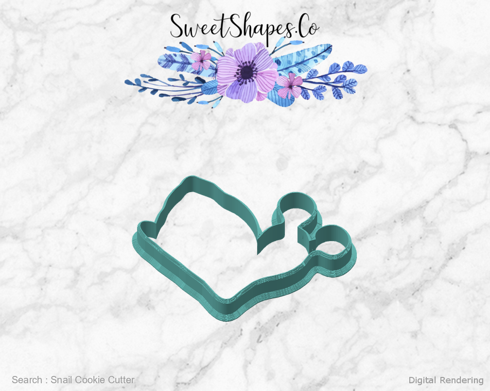 Snail Cookie Cutter — angled front view