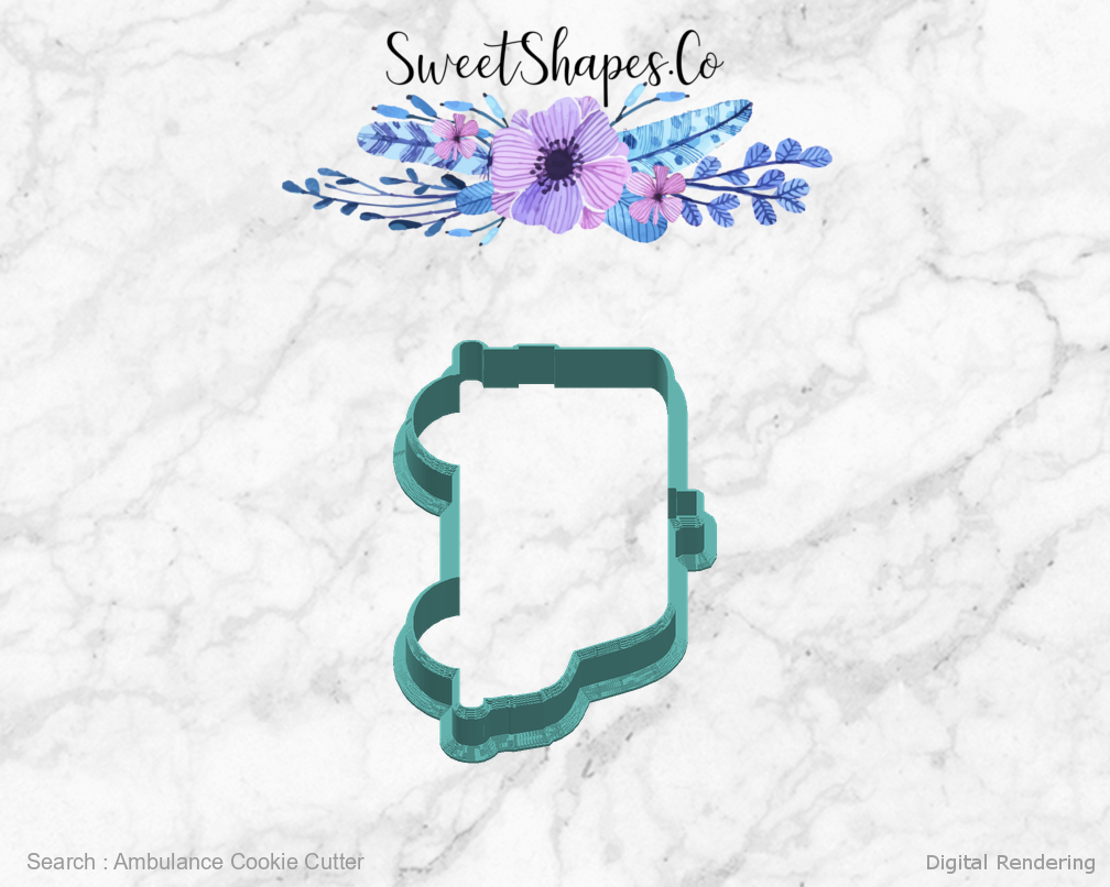 Ambulance Cookie Cutter — right view