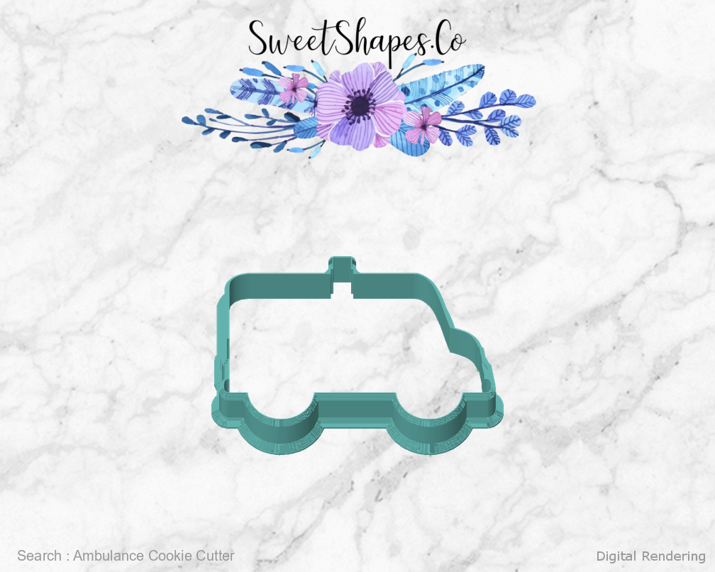 Ambulance Cookie Cutter — front view