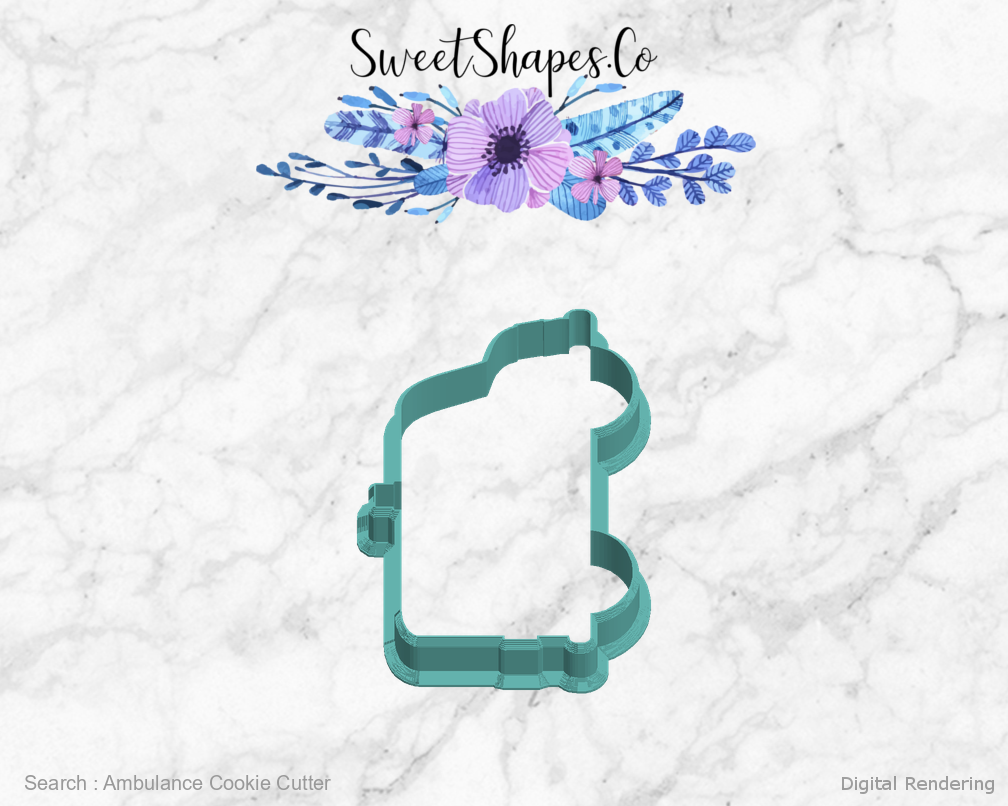 Ambulance Cookie Cutter — left view
